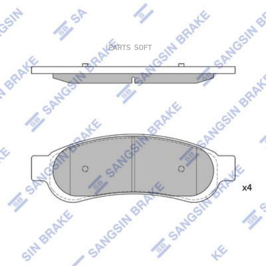 

Тормозные колодки Sangsin brake дисковые SP1352A