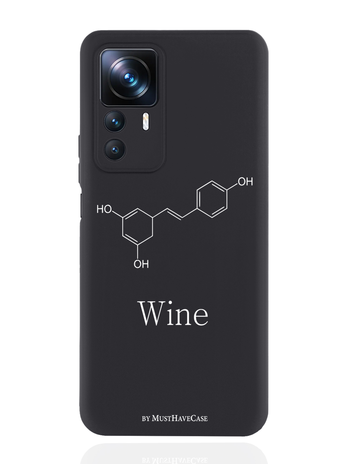 фото Чехол musthavecase для xiaomi 12t молекула вина черный
