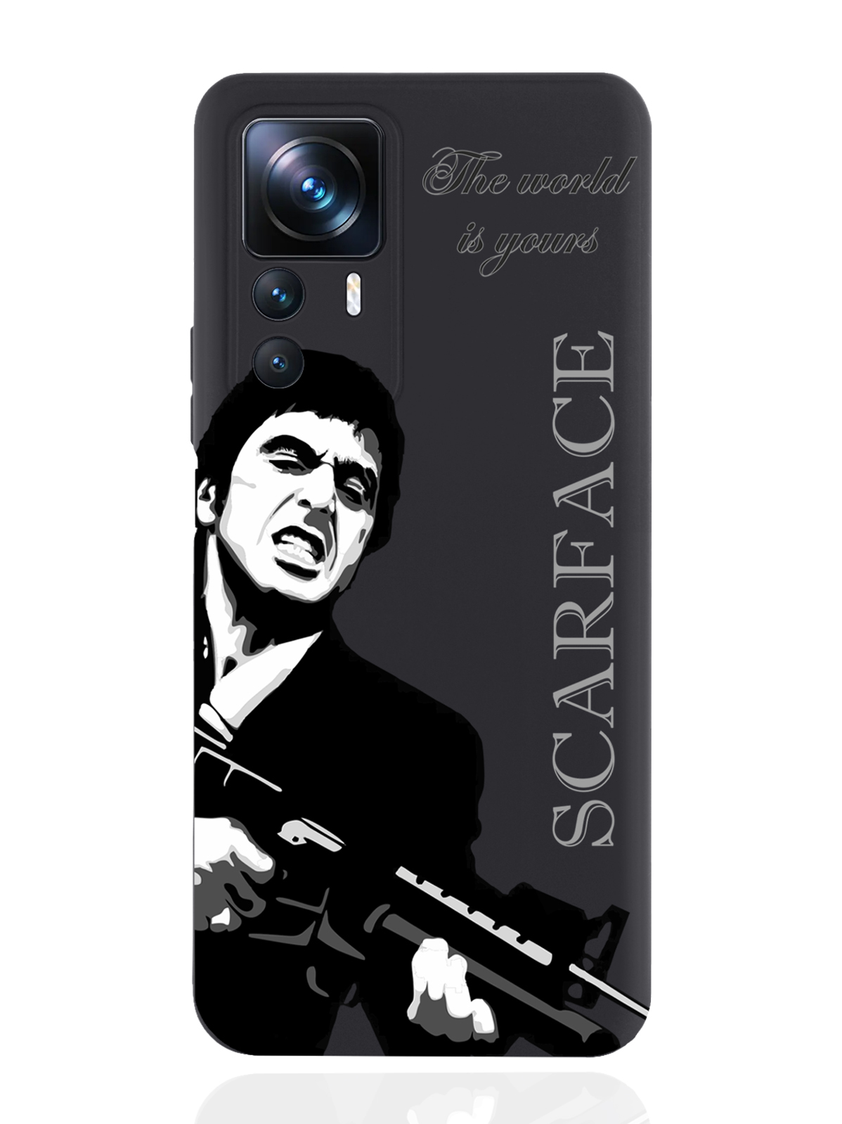 фото Чехол musthavecase для xiaomi 12t scarface tony montana/ лицо со шрамом черный