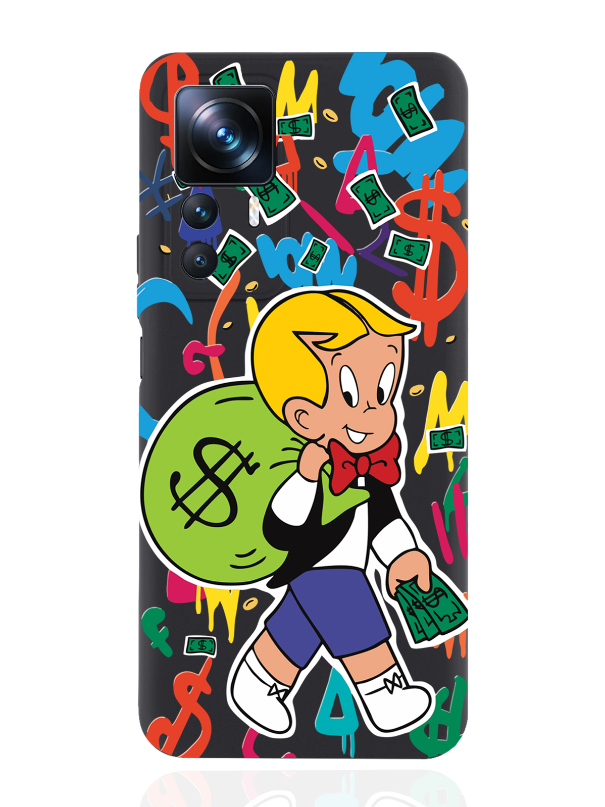 фото Чехол musthavecase для xiaomi 12t monopoly richie rich/монополи богатенький риччи черный