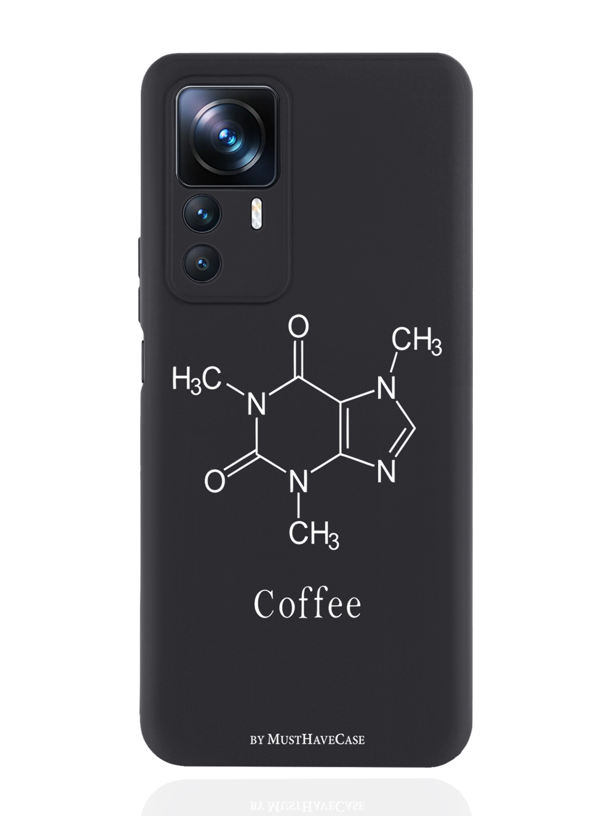 

Чехол MustHaveCase для Xiaomi 12T Молекула кофе черный, Черный;белый
