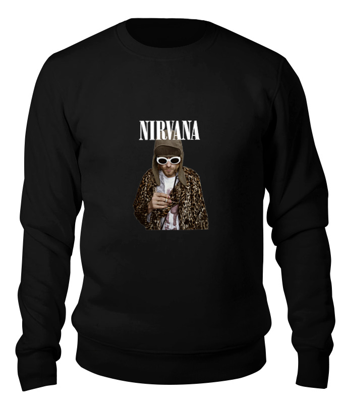

Свитшот унисекс Printio Nirvana kurt cobain черный L, Nirvana kurt cobain