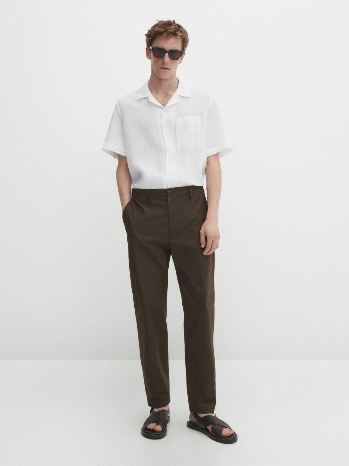 

Брюки мужские Massimo Dutti 0006/007-I2024 зеленые 38, Зеленый, 0006/007-I2024