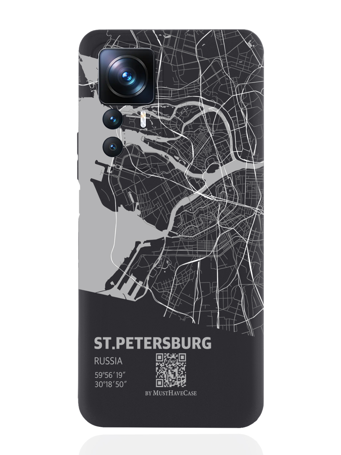 

Чехол MustHaveCase для Xiaomi 12T Карта Санкт-Петербурга черный, Серый;черный