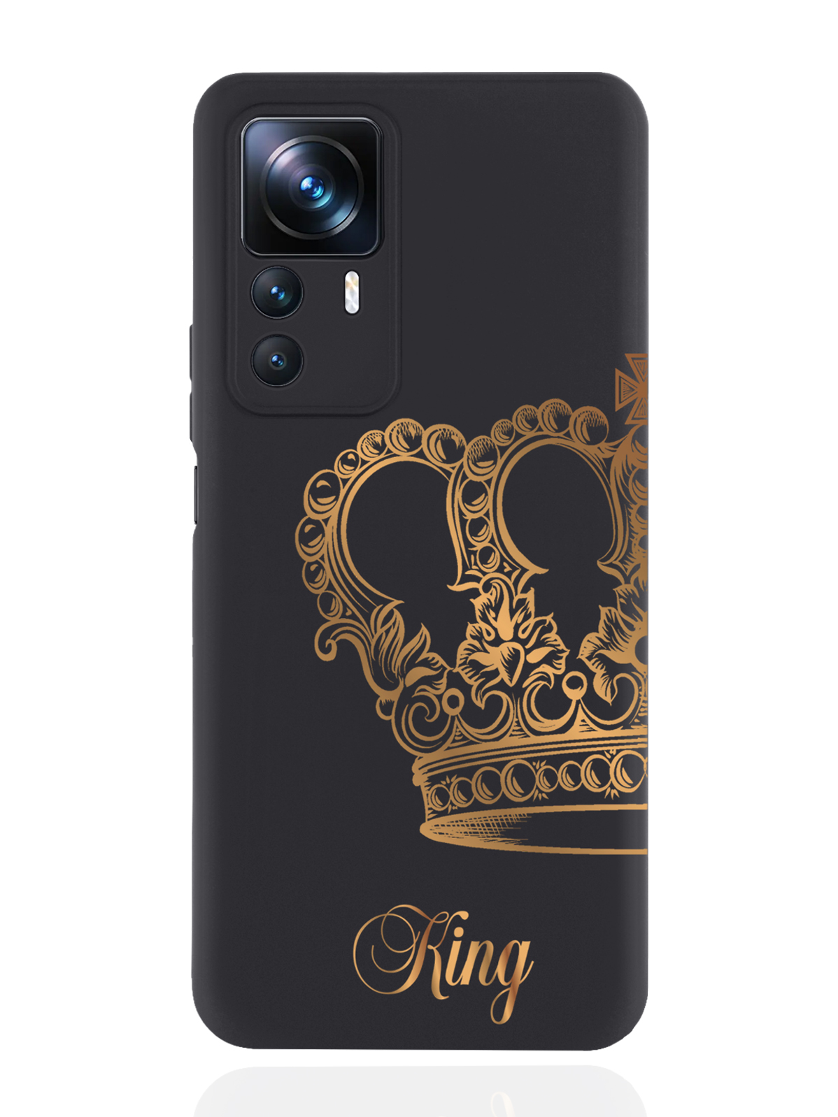 

Чехол MustHaveCase для Xiaomi 12T Парный чехол корона King черный, Черный;золотистый