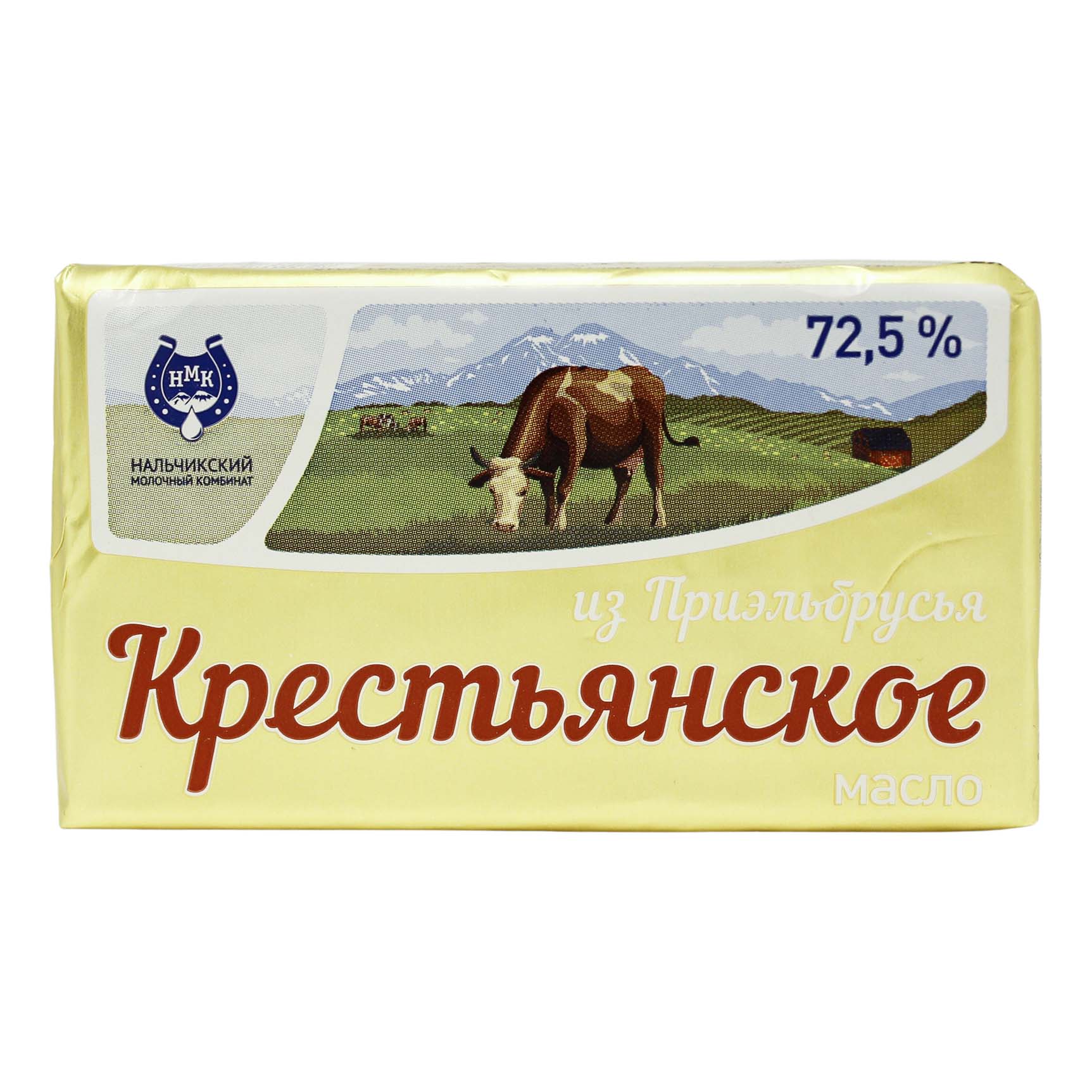 фото Сливочное масло нальчикский мк из приэльбрусья крестьянское 72,5% 180 г