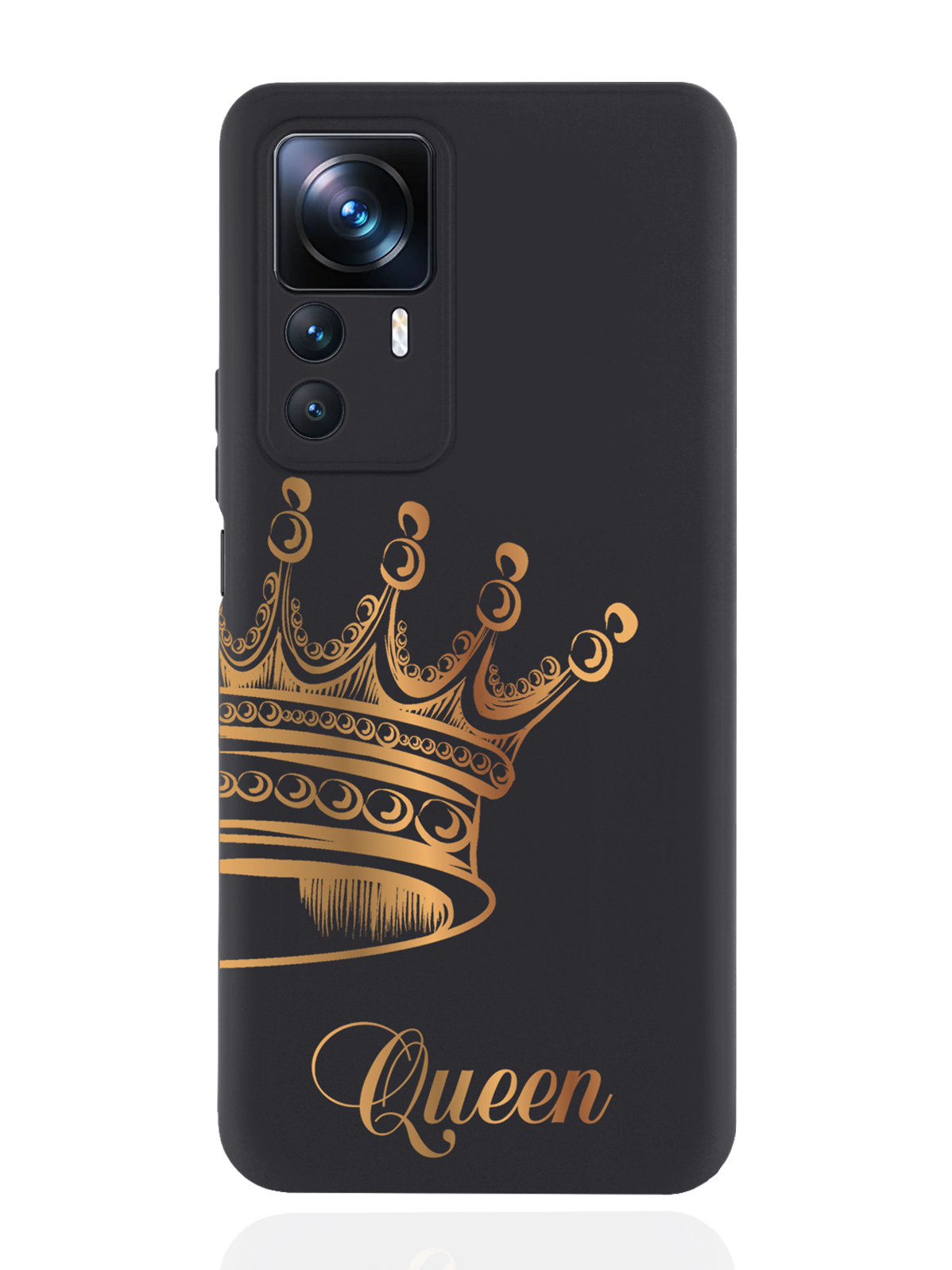 фото Чехол musthavecase для xiaomi 12t парный чехол корона queen черный