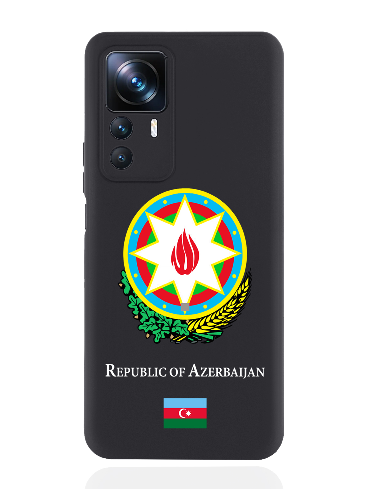 

Чехол SignumCase для Xiaomi 12T Герб Азербайджана черный, Разноцветный