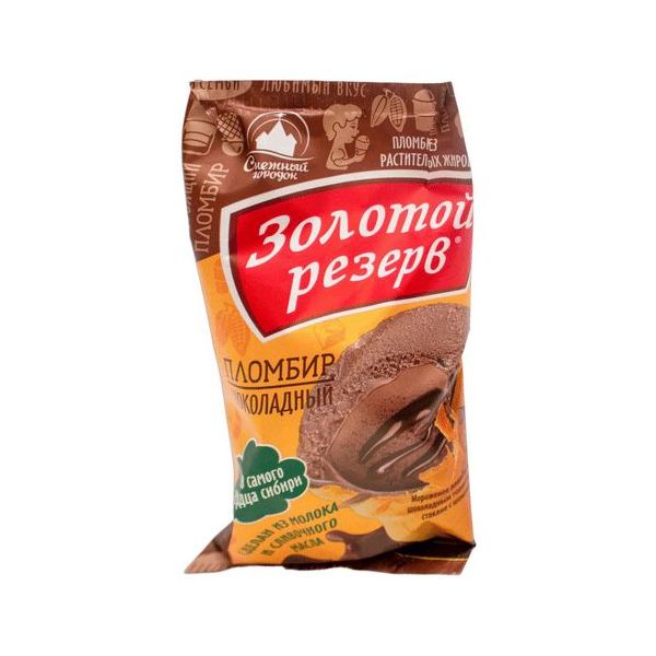 

Мороженое Снежный Город Золотой резерв Шоколадное в вафельном стаканчике 80 г