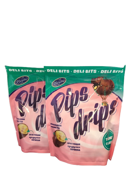 

Драже Pips drips кукурузное в молочной шоколадной глазури, с 3-х лет, 200г*2 шт