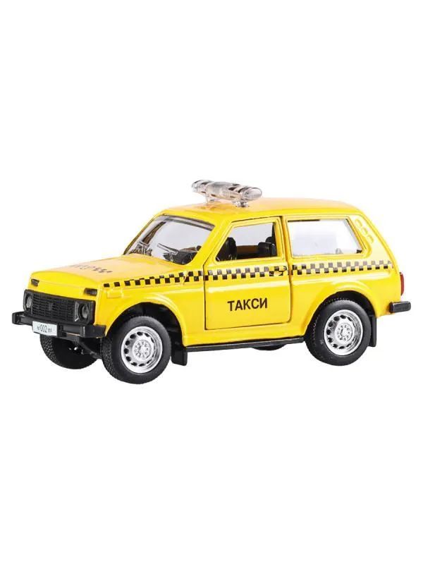 Модель машины 6400D Лада 2121 Такси 3+ модель автомобиля play smart 2121 пожарная 1 50 инерционная 6400e