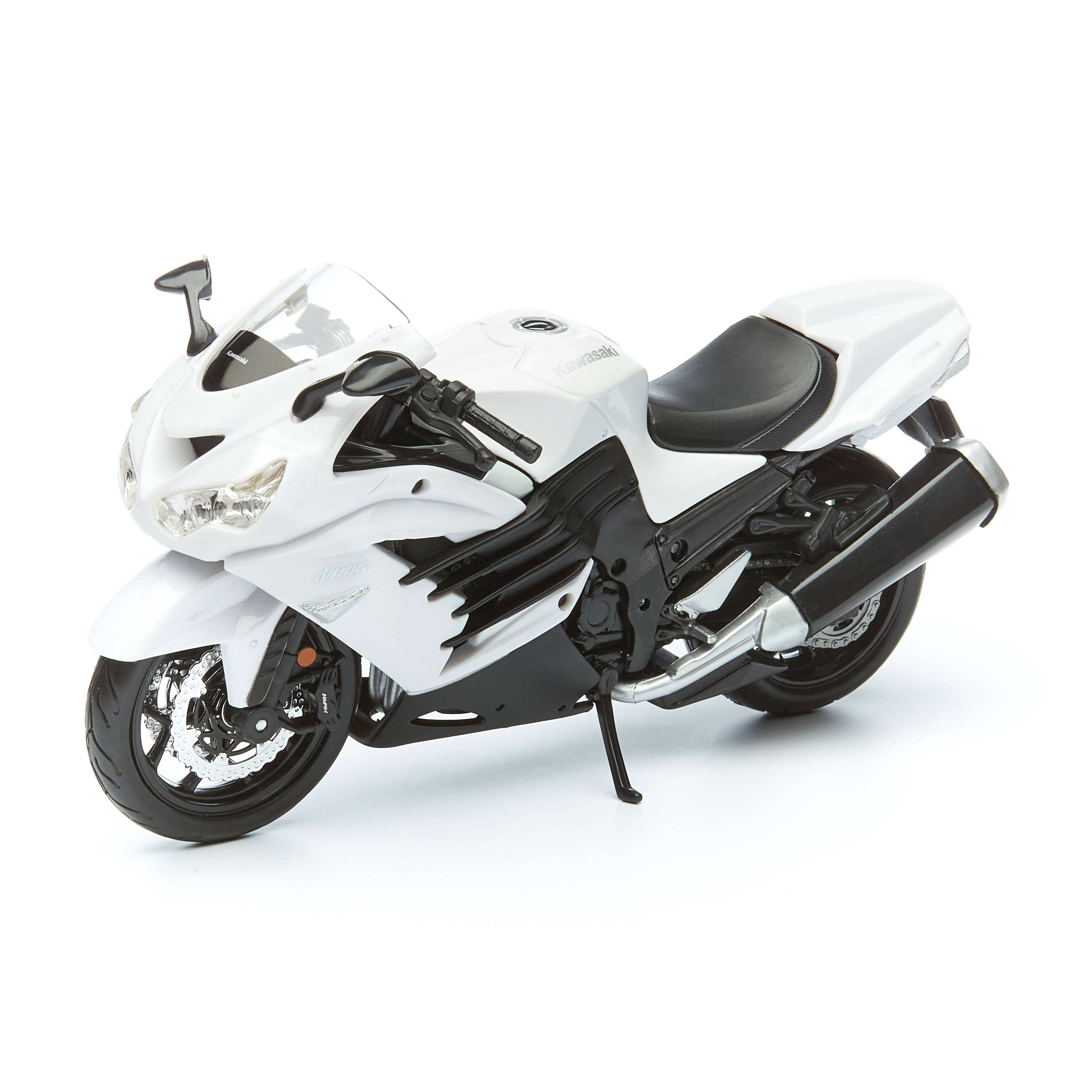 фото Maisto мотоцикл 1:12 kawasaki ninja zx-14r, белый 31101/19