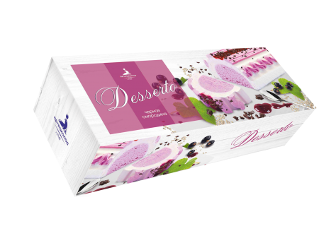 

Мороженое пломбир Desserto двухслойный ванильный и черносмородиновый с джемом 400 г бзмж