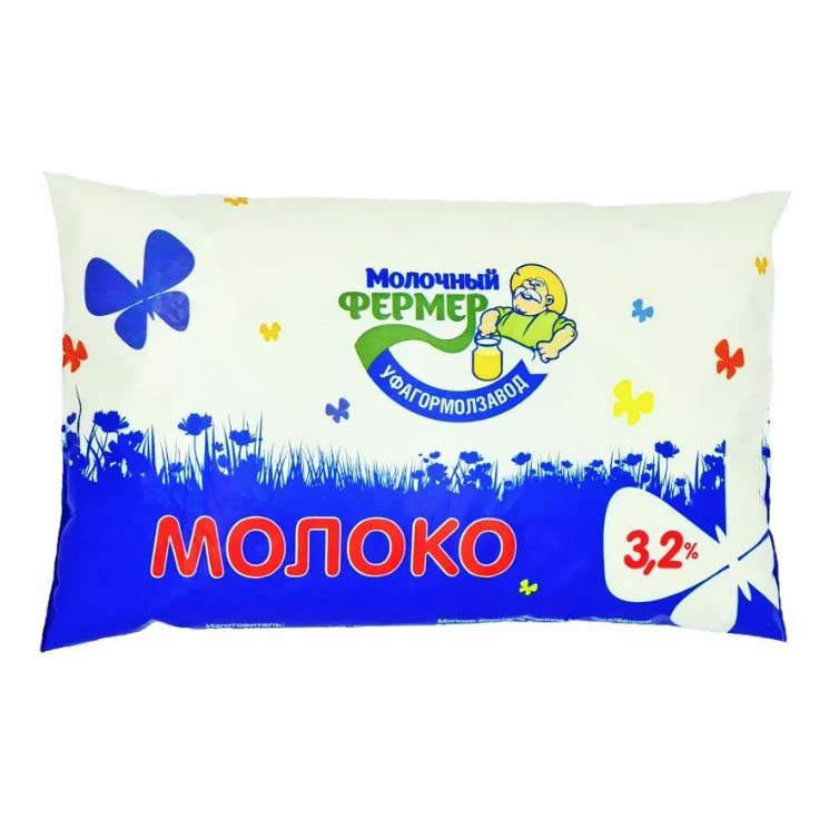 

Молоко Молочный фермер 3,2% 900 г бзмж