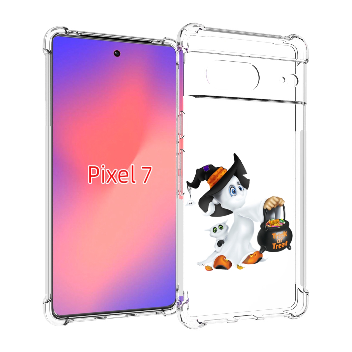 

Чехол Mypads Маленький Призрак Для Google Pixel 7, Прозрачный, Tocco