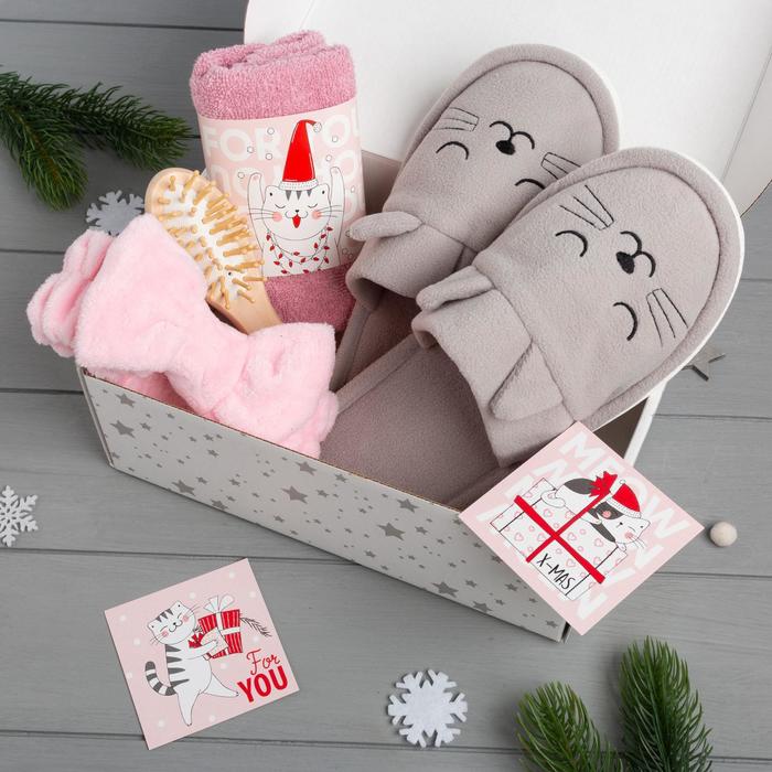 

Этель Подарочный набор новогодний Merry catmas полотенце и акс