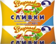 

Сливки питьевые Вкусняев 10% 250 г бзмж