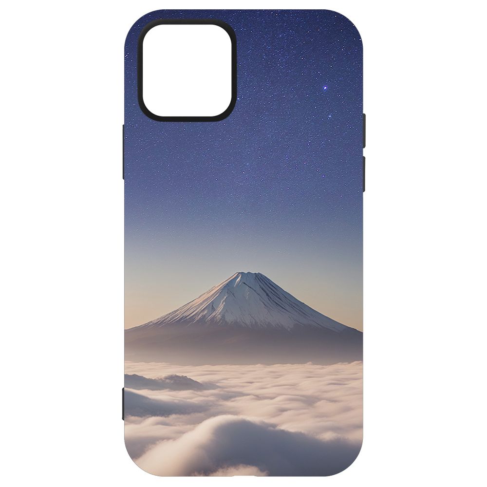 

Чехол-накладка Krutoff Soft Case Япония, Фудзияма для iPhone 12 черный