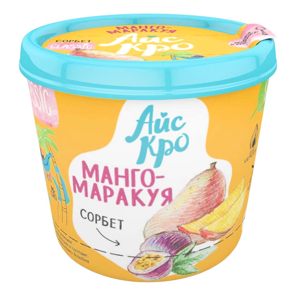 

Сорбет Icecro манго-маракуйя 75 г бзмж