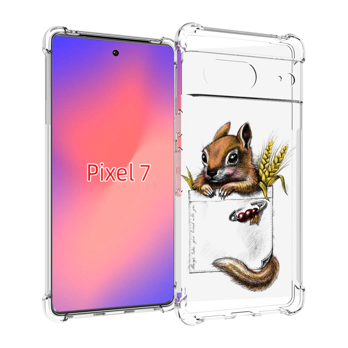 

Чехол Mypads Белочка Для Google Pixel 7, Прозрачный, Tocco