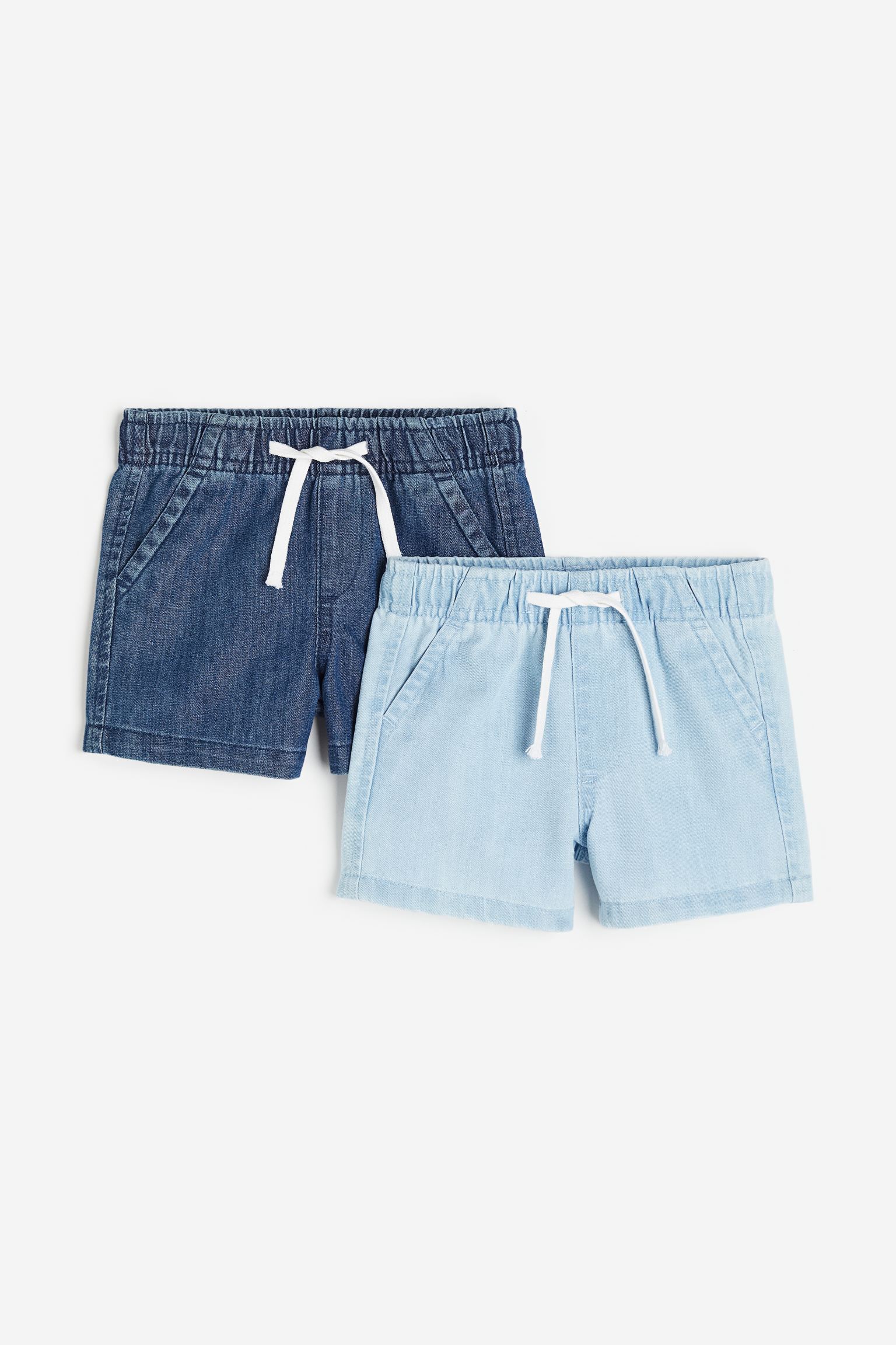 

2 пары джинсовых шорт H&M 104 Синий/светло-синий (доставка из-за рубежа), 1133885