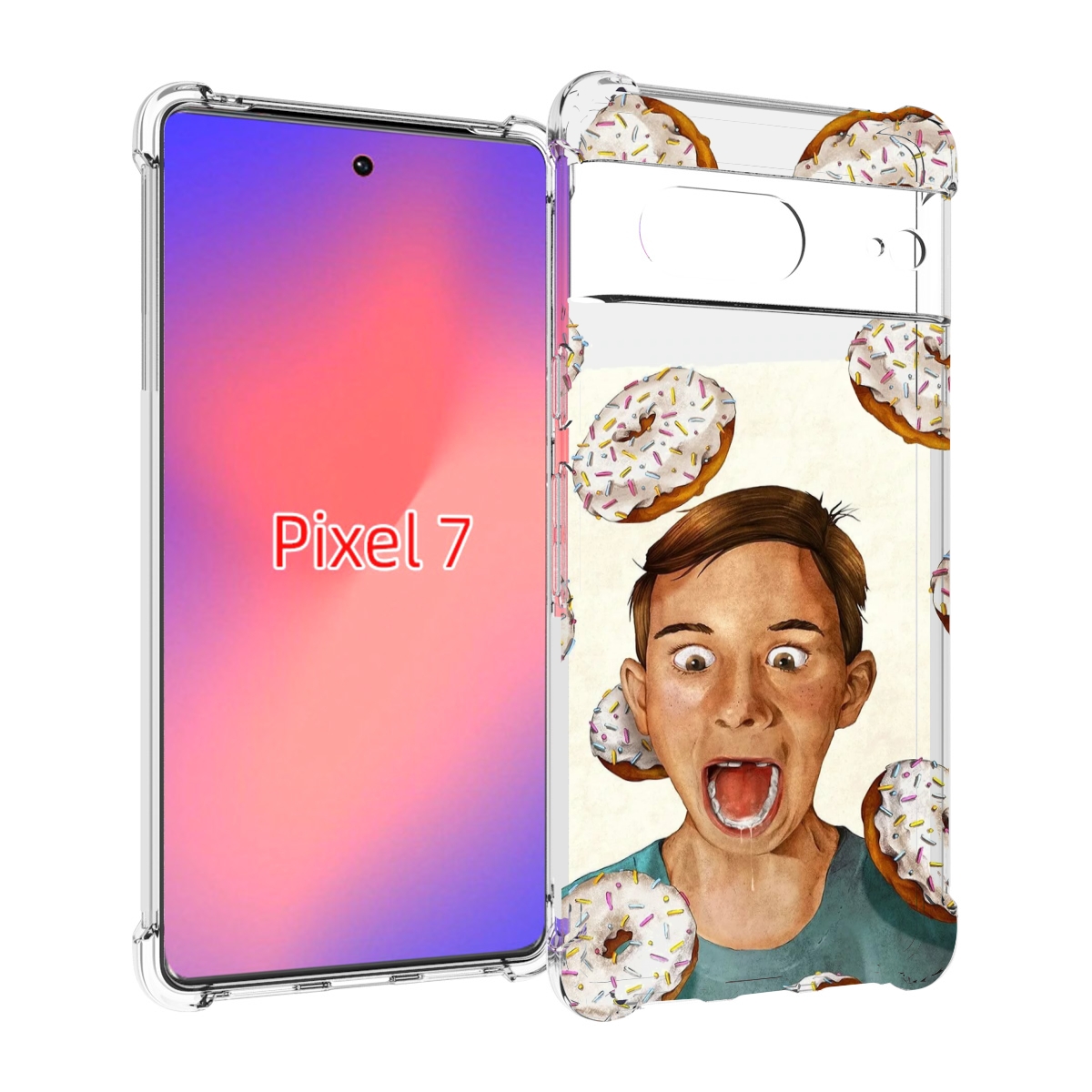 

Чехол Mypads Бешенные-Пончики Для Google Pixel 7, Прозрачный, Tocco