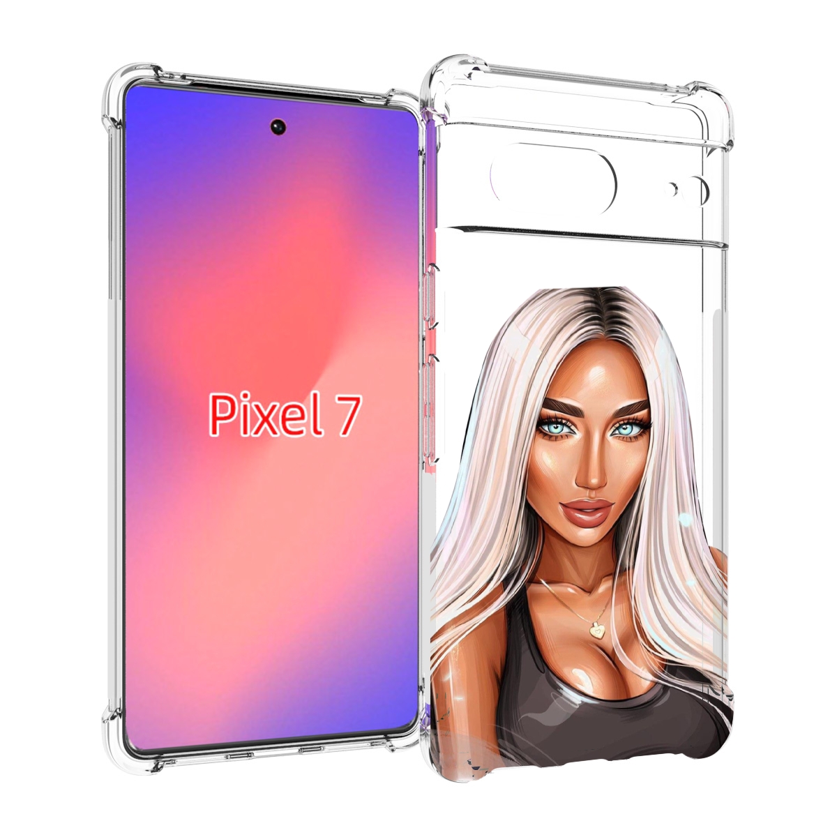 

Чехол Mypads Блондинка Женский Для Google Pixel 7, Прозрачный, Tocco