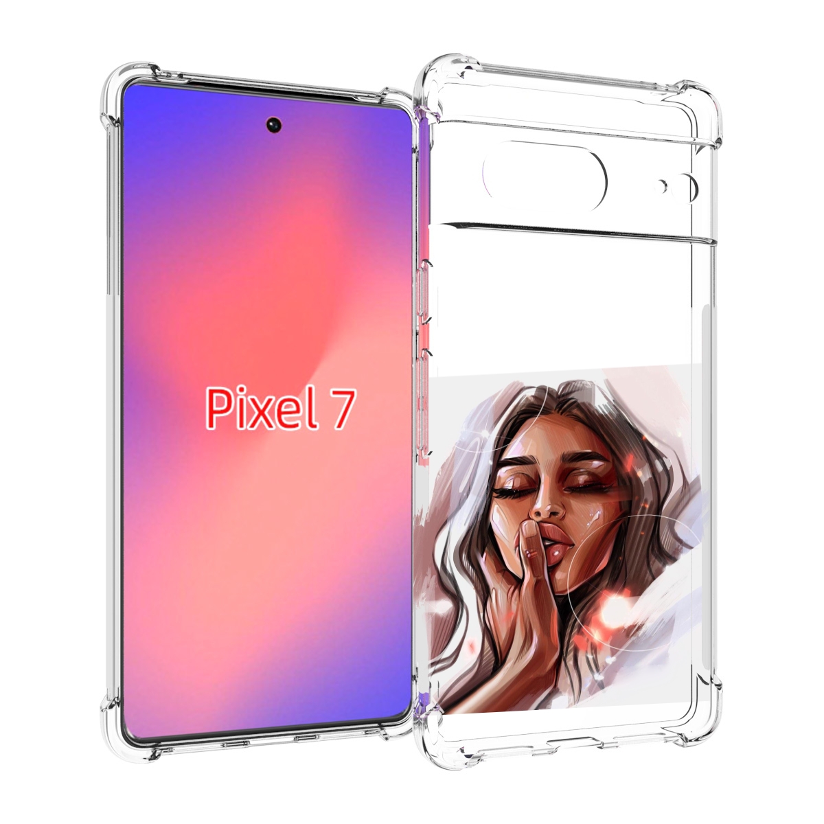 

Чехол Mypads Большие-Губы Женский Для Google Pixel 7, Прозрачный, Tocco