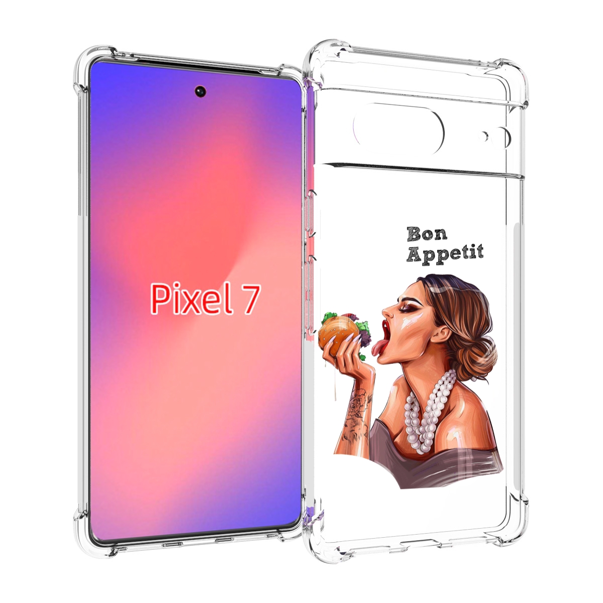 

Чехол Mypads Бон-Аппетит Для Google Pixel 7, Прозрачный, Tocco