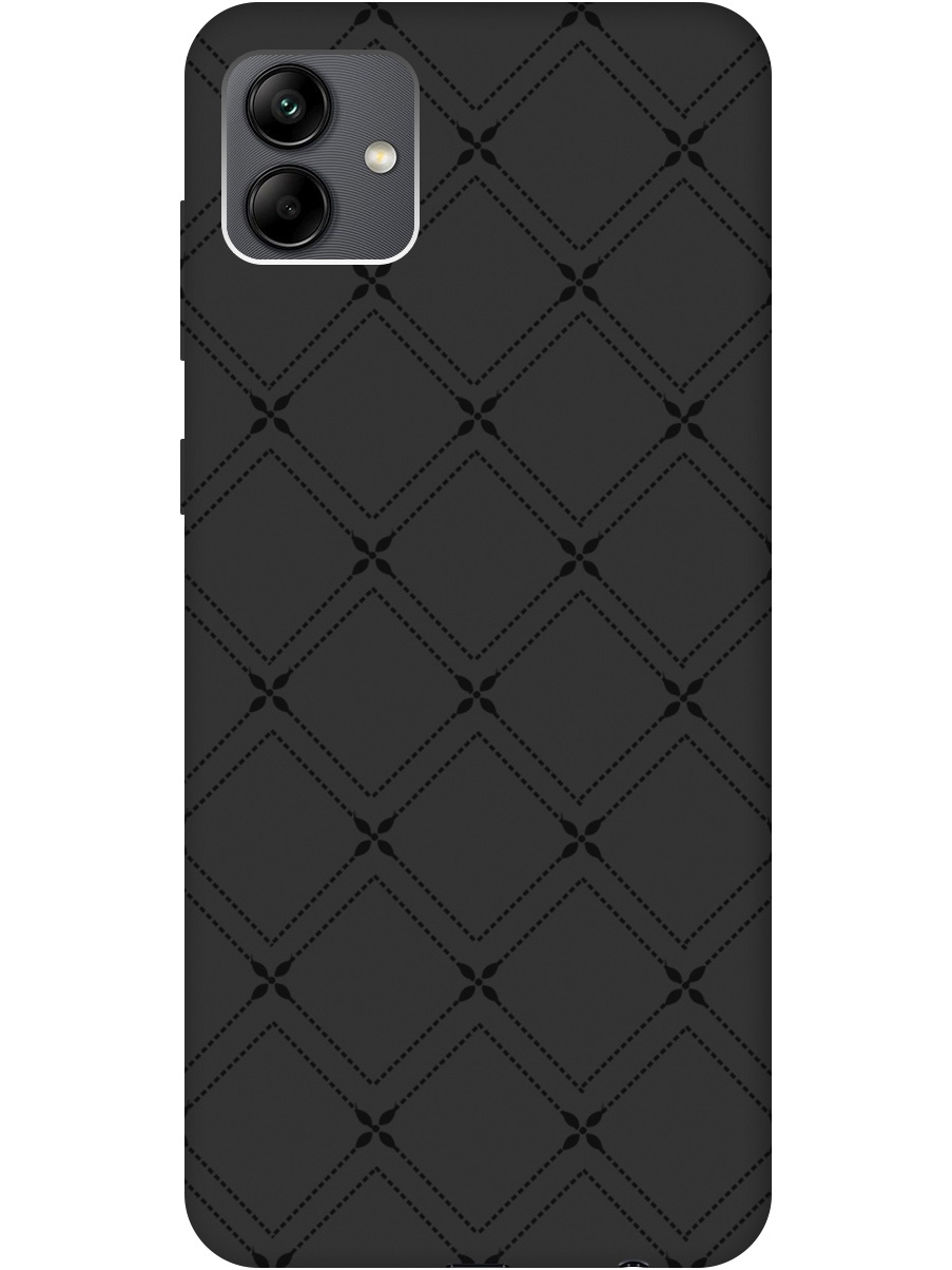 

Силиконовый чехол на Samsung Galaxy A04 с рисунком "Стильные линии" Soft Touch черный, 20000943