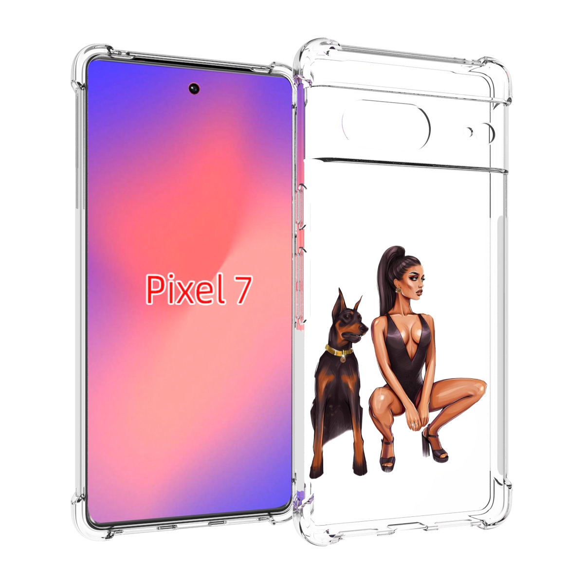 

Чехол Mypads Борзая-Девушка Для Google Pixel 7, Прозрачный, Tocco