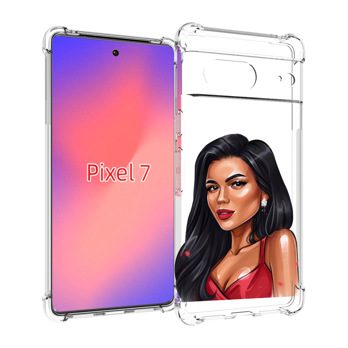 

Чехол Mypads Брюнетка-В-Красном-Платье Для Google Pixel 7, Прозрачный, Tocco