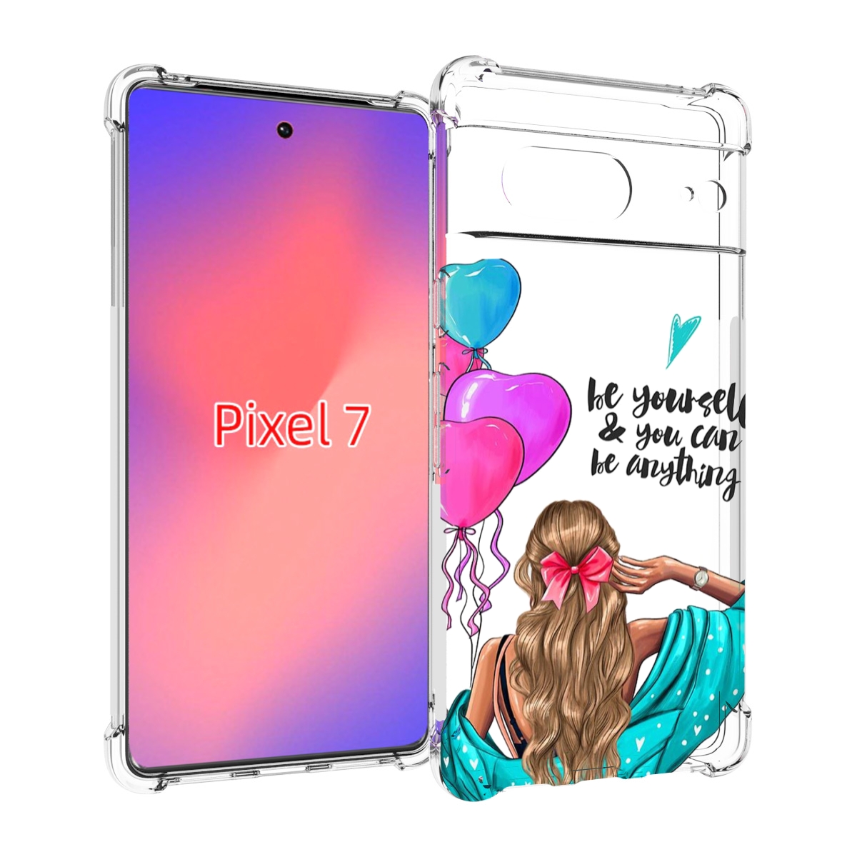 

Чехол Mypads Будь-Собой Для Google Pixel 7, Прозрачный, Tocco