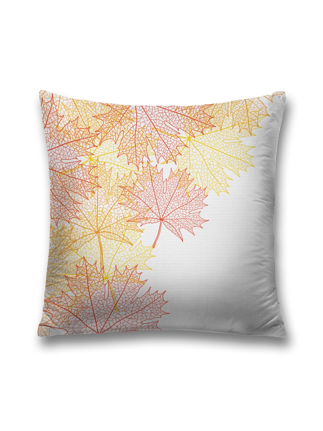 

Наволочка декоративная JoyArty "Листья клена" на молнии, 45x45 см, Белый