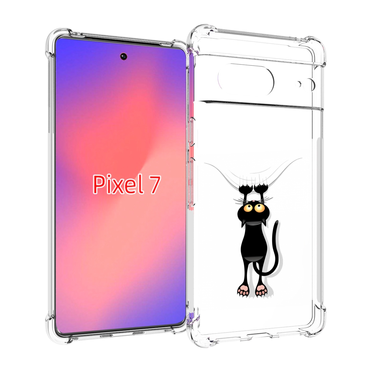 

Чехол Mypads Висячий-Кот Для Google Pixel 7, Прозрачный, Tocco