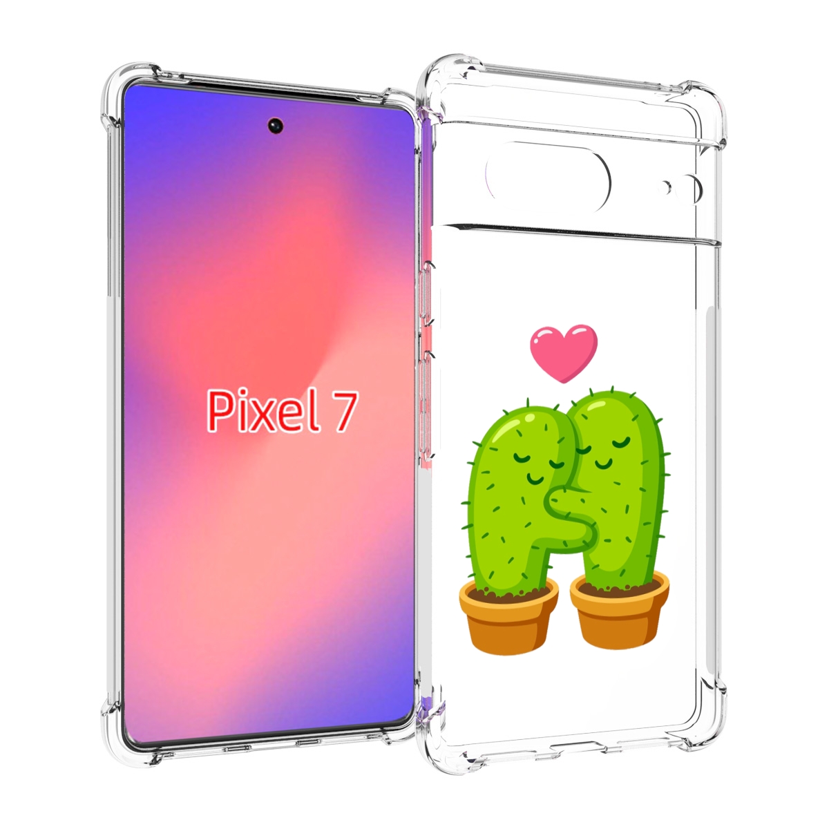 

Чехол Mypads Влюбленные-Кактусы Для Google Pixel 7, Прозрачный, Tocco