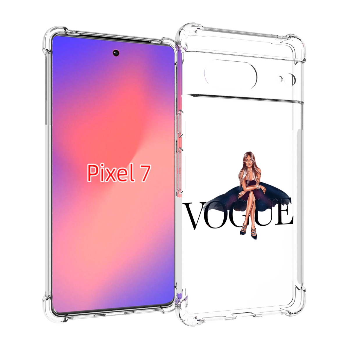 

Чехол Mypads Вог-Девушка Женский Для Google Pixel 7, Прозрачный, Tocco