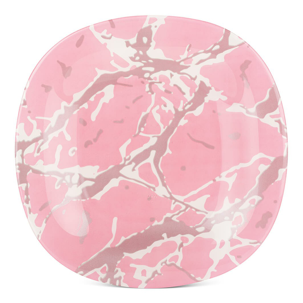 

Тарелка десертная Luminarc Marble Pink Silver 19 см розовая, Розовый