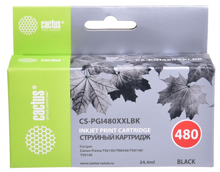 

Картридж CACTUS CS-PGI480XXLBK, Черный