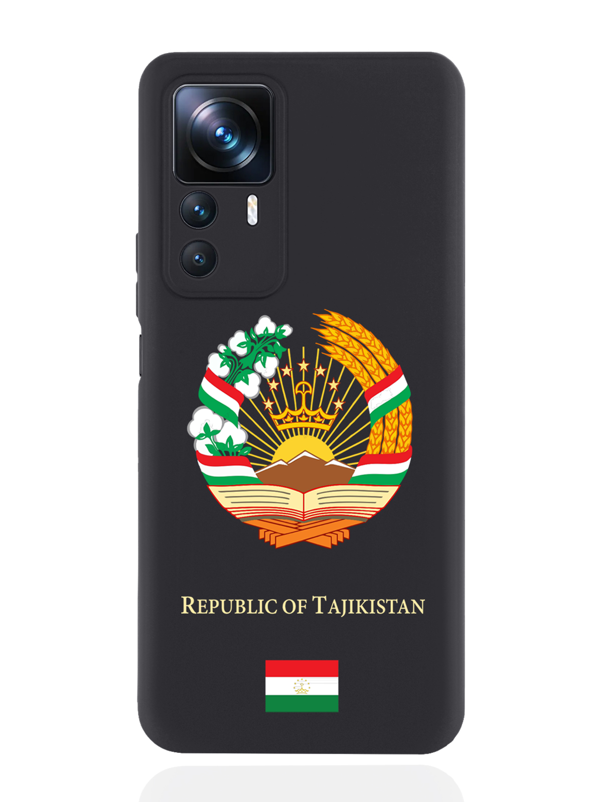 

Чехол SignumCase для Xiaomi 12T Герб Таджикистана черный, Разноцветный