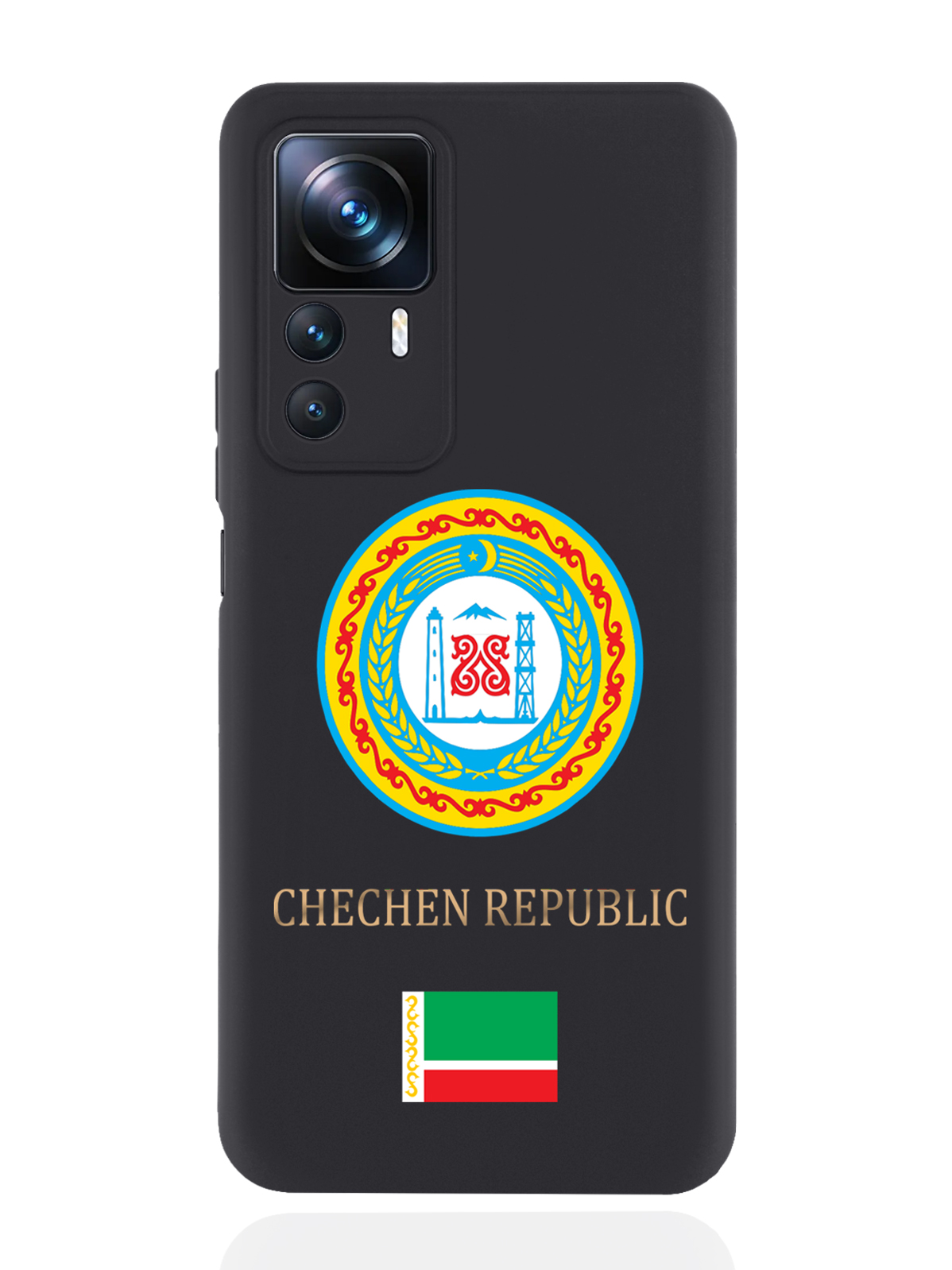 

Чехол SignumCase для Xiaomi 12T Герб Чечни черный, Разноцветный