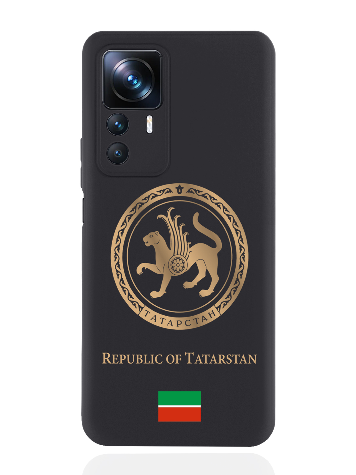 

Чехол SignumCase для Xiaomi 12T Золотой Герб Татарстана черный, Золотистый;черный