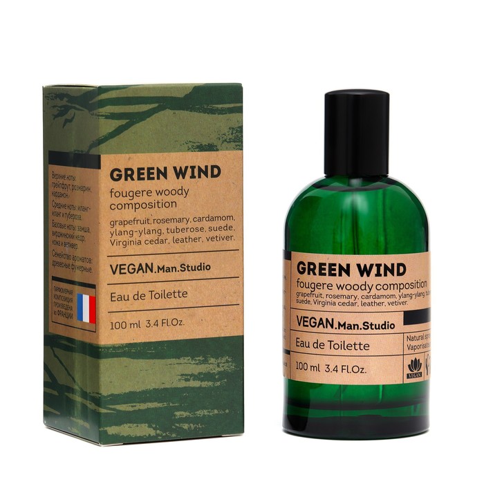 Туалетная вода мужская Vegan Man Studio Green Wind, 100 мл