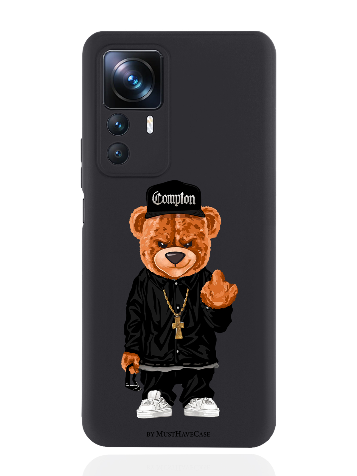 

Чехол MustHaveCase для Xiaomi 12T Мишка Compton черный, Коричневый;черный;белый