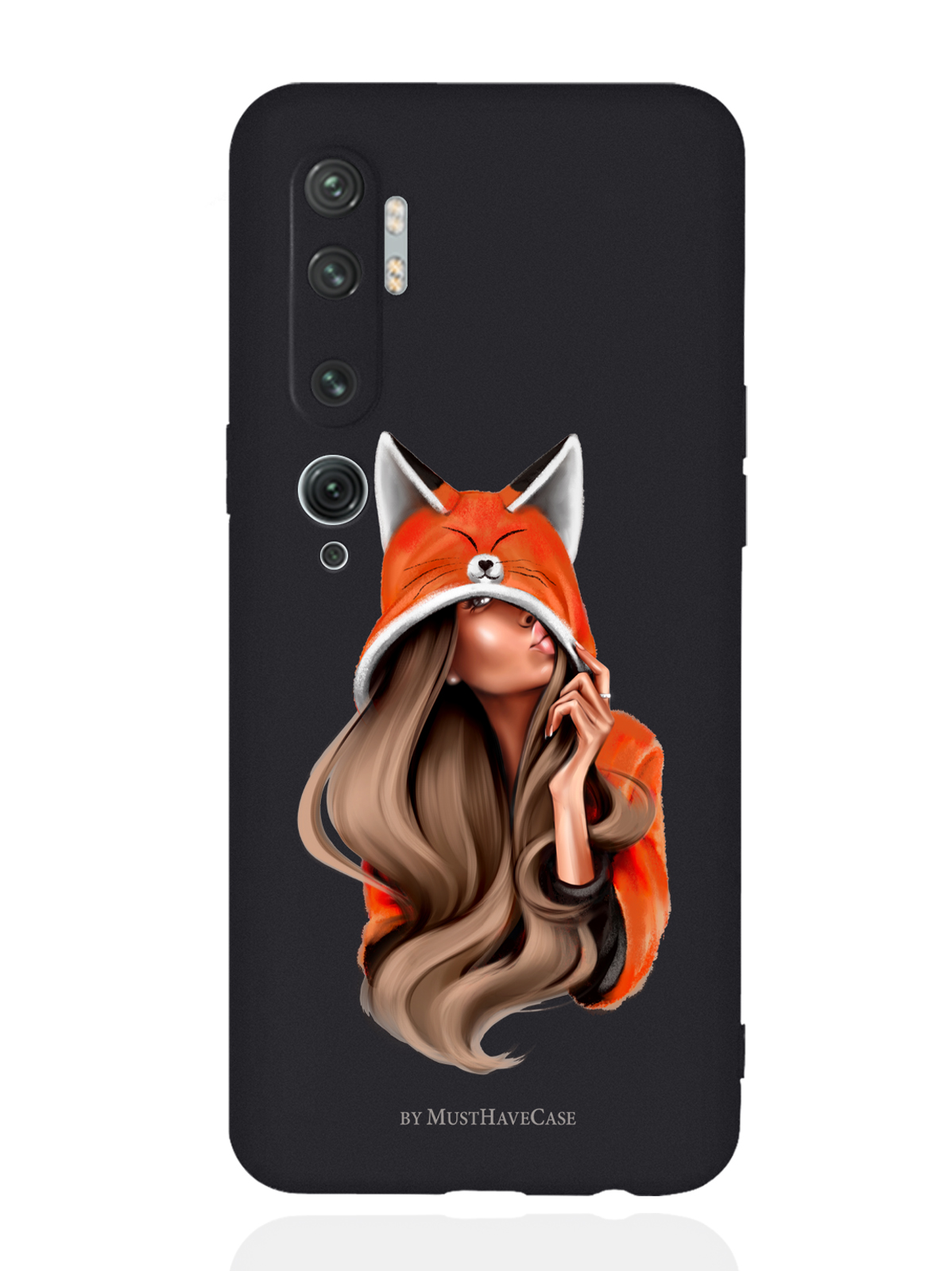 

Чехол MustHaveCase для Xiaomi Mi Note 10/10 Pro Лисичка черный, Оранжевый;черный