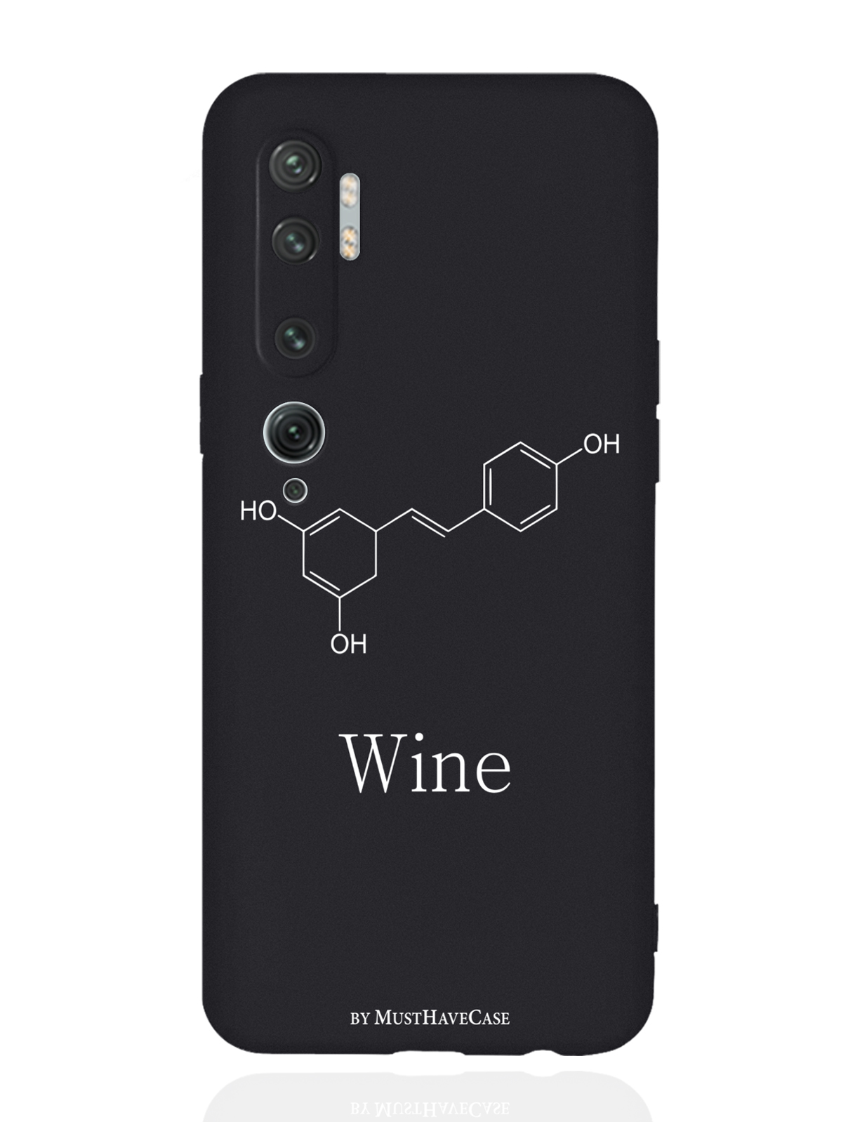 

Чехол MustHaveCase для Xiaomi Mi Note 10/10 Pro Молекула вина черный, Черный;белый