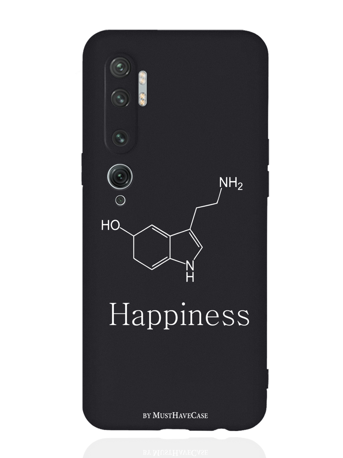 

Чехол MustHaveCase для Xiaomi Mi Note 10/10 Pro Молекула счастья черный, Черный;белый