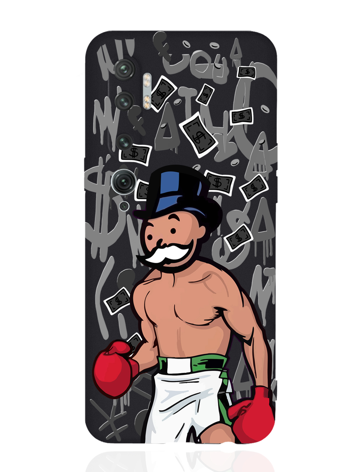 

Чехол MustHaveCase для Xiaomi Mi Note 10/10 Pro Monopoly Boxing Монополия Боксер черный, Разноцветный