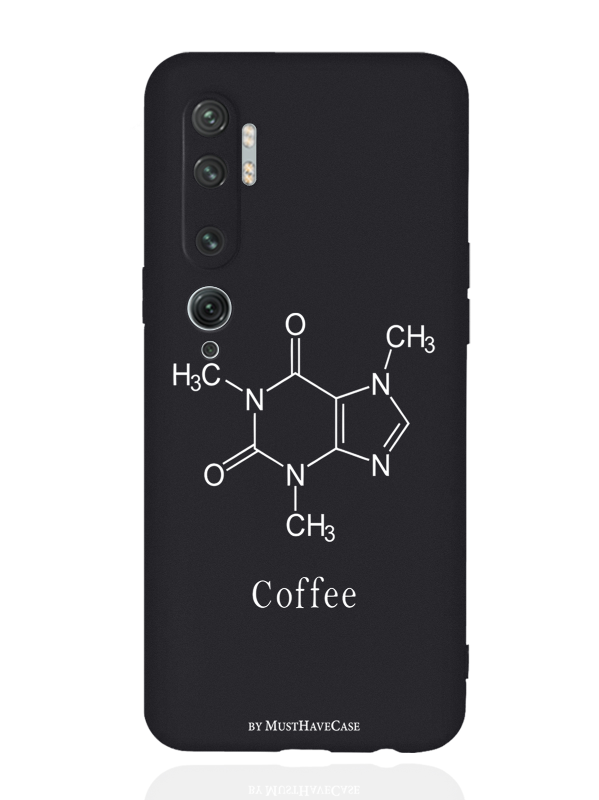 

Чехол MustHaveCase для Xiaomi Mi Note 10/10 Pro Молекула кофе черный, Черный;белый