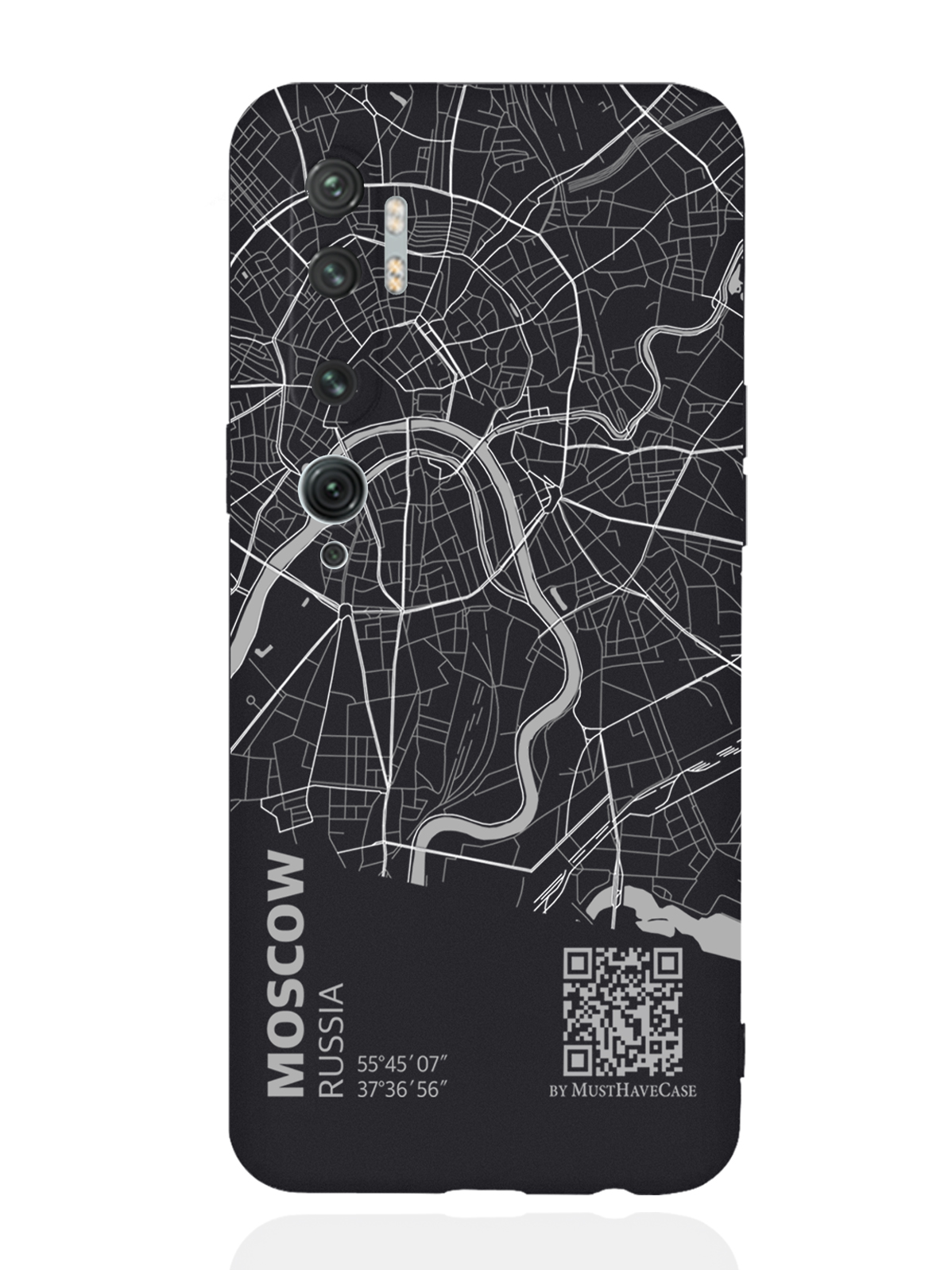 

Чехол MustHaveCase для Xiaomi Mi Note 10/10 Pro Карта Москвы черный, Серый;черный